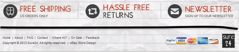 Custom eBay Store Footer