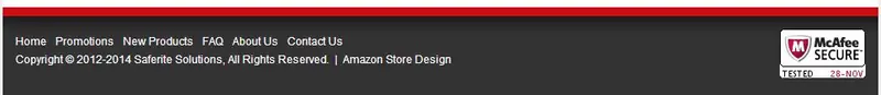 Custom Amazon Store Footer
