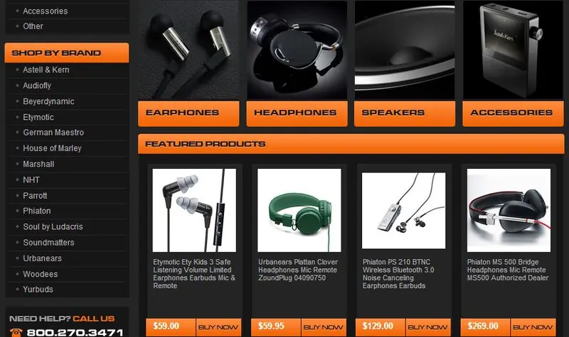 eBay custom category page
