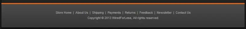 Custom eBay Store Footer