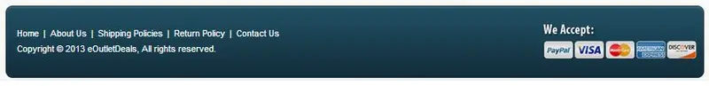 Custom eBay Store Footer