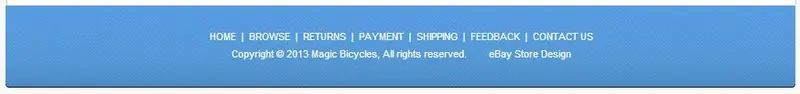Custom eBay Store Footer