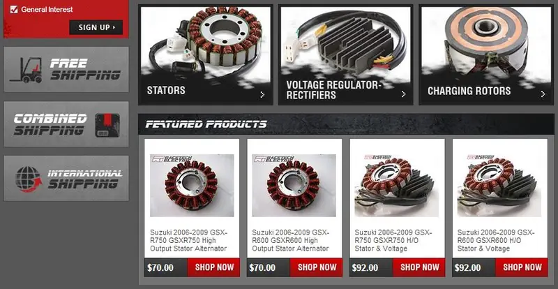 eBay custom category page