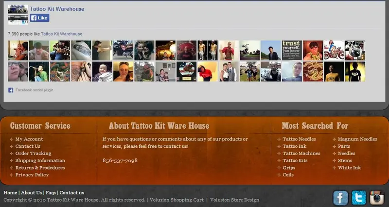 Custom Volusion Store Footer