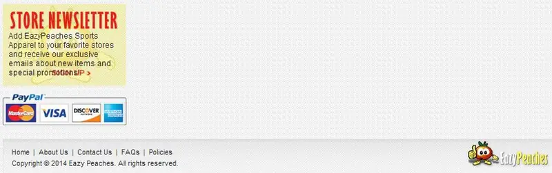 Custom eBay Store Footer