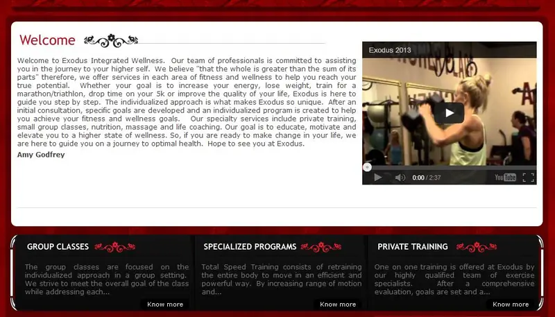 Custom one-page web design