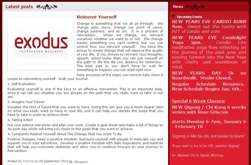 Custom one-page web design