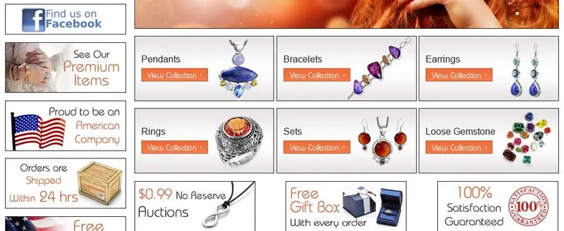 eBay custom category page