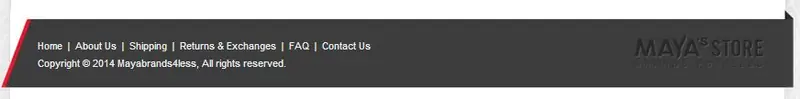 Custom eBay Store Footer