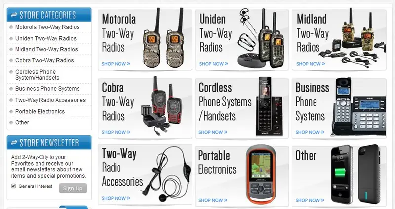 eBay custom category page