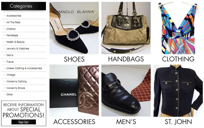 eBay custom category page