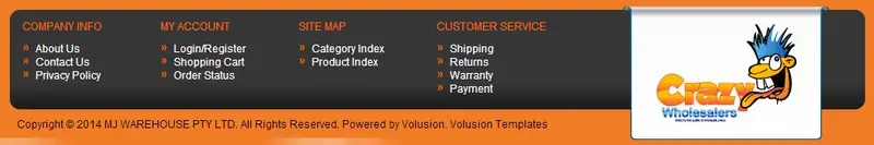 Custom Big Commerce Store Footer