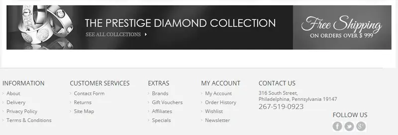 Custom Big Commerce Store Footer