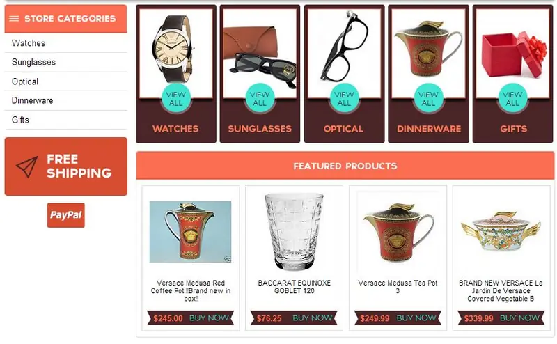 eBay custom category page