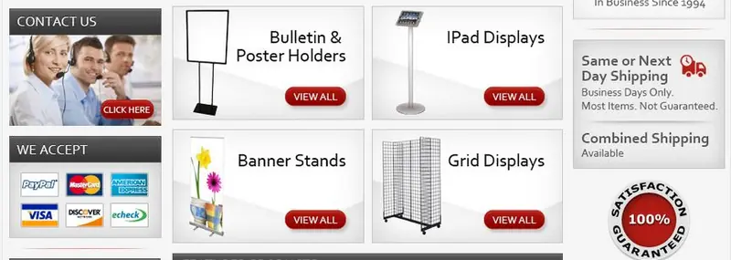 eBay custom category page