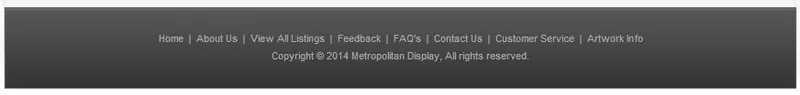 Custom eBay Store Footer