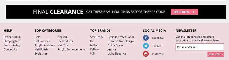 Custom Big Commerce Store Footer