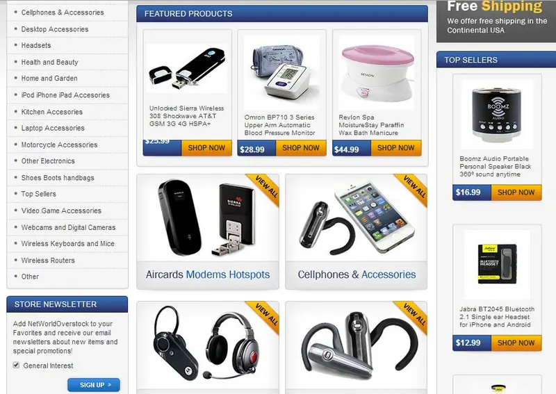 eBay custom category page