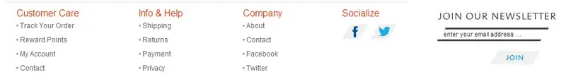 Custom Volusion Store Footer