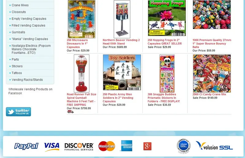 Volusion custom category page
