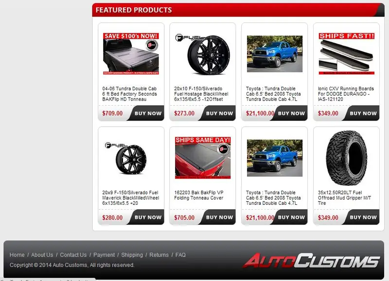 Custom eBay Store Footer
