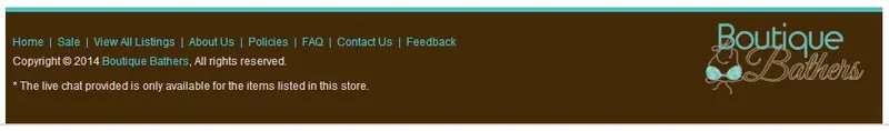 Custom eBay Store Footer