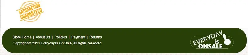 Custom eBay Store Footer