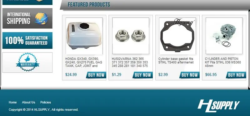 Custom eBay Store Footer
