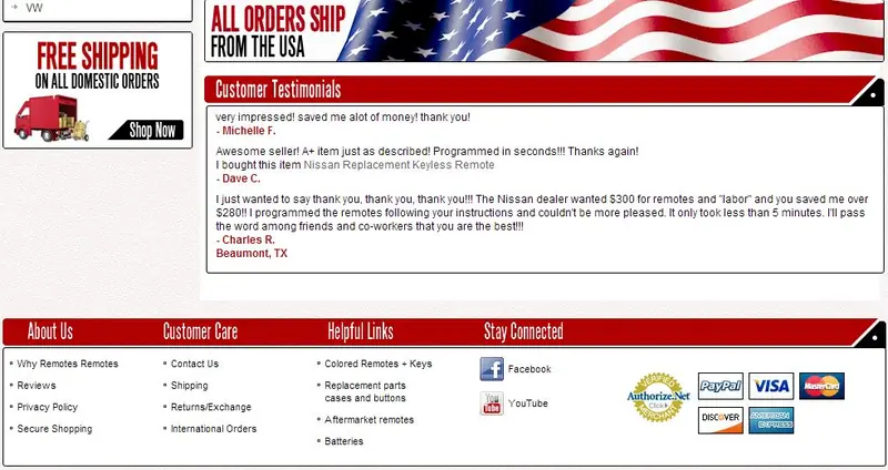 Custom Volusion Store Footer