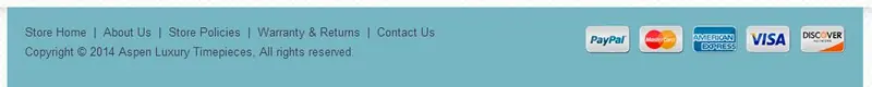 Custom eBay Store Footer