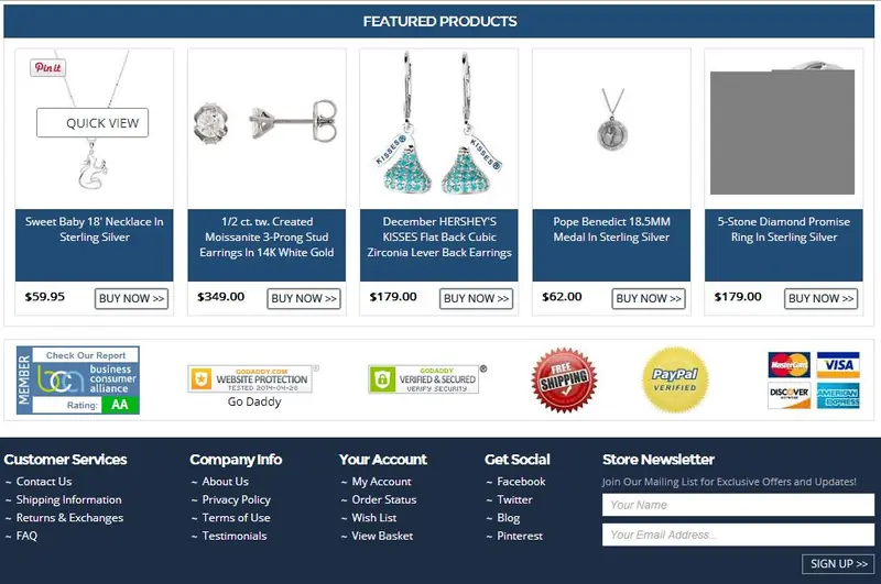 Custom eBay Store Footer