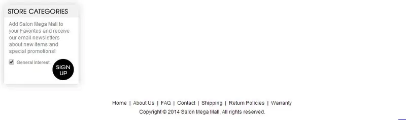 Custom eBay Store Footer