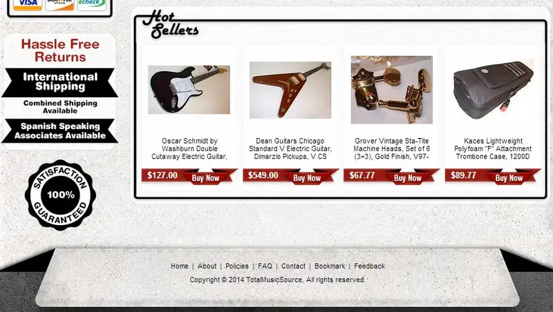 Custom eBay Store Footer