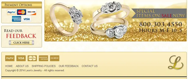 Custom eBay Store Footer