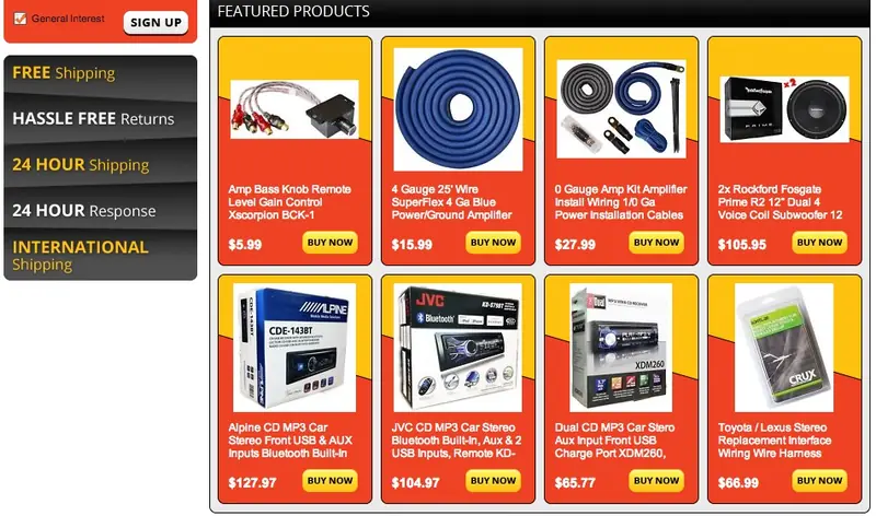 Custom eBay Store Footer