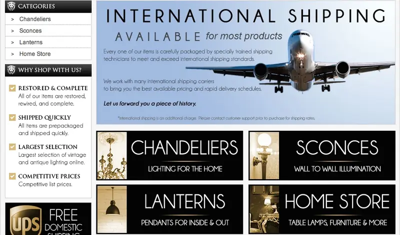Showcase Listings with Custom Volusion Store Design