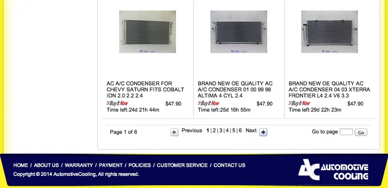 Custom eBay Store Footer