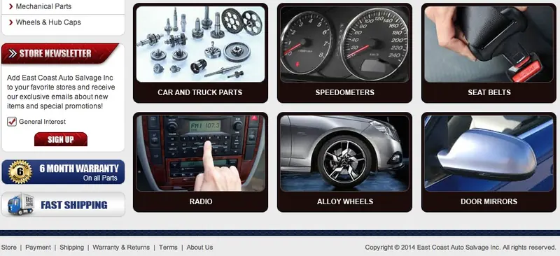 Custom eBay Store Footer