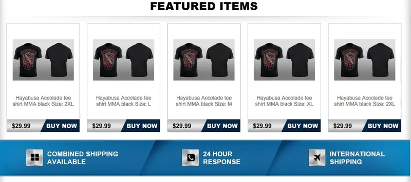 Custom eBay Store Footer