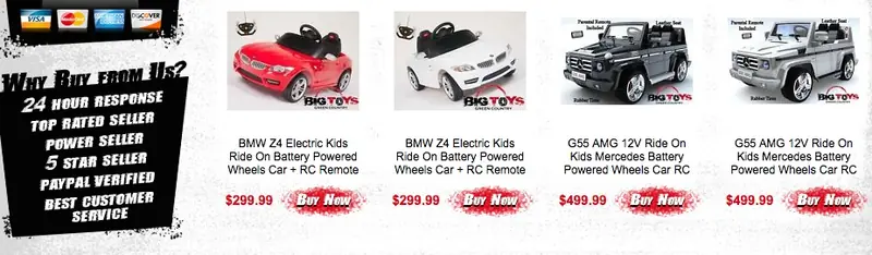 Custom eBay Store Footer