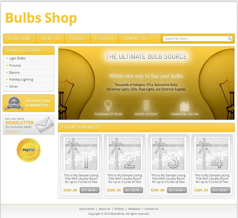 Custom eBay Store Design