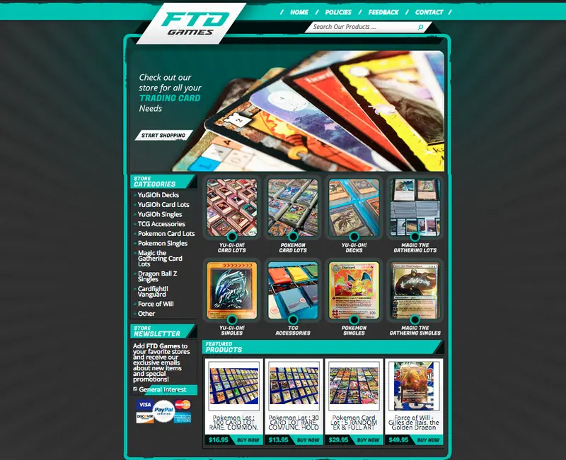 A pofessional eBay design for FTD Games from OCDesignsonline
