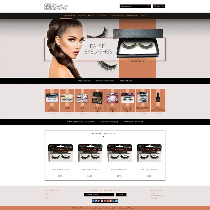 Girls Heart Lashes responsive Shopify store v1abc