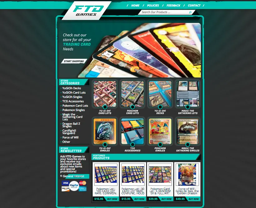 A pofessional eBay design for FTD Games from OCDesignsonline
