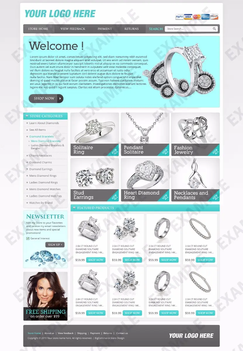 Tekspace store design #1201 — premade eBay design preview