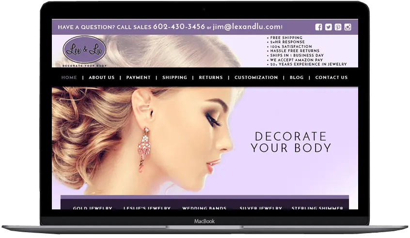 Lex and Lu Facebook Landing Page: eBay stores by OC Designs Online