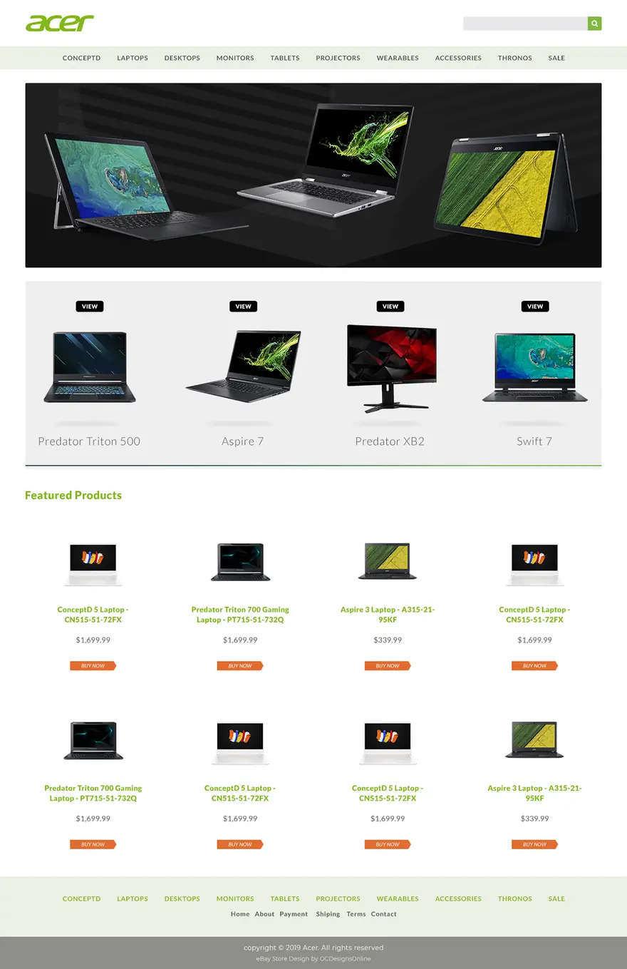 Acer: eBay stores by OC Designs Online
