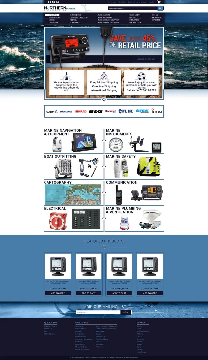 Northern Marine online store design