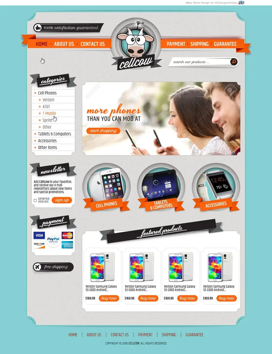 Cell Cow: eBay stores by OC Designs Online