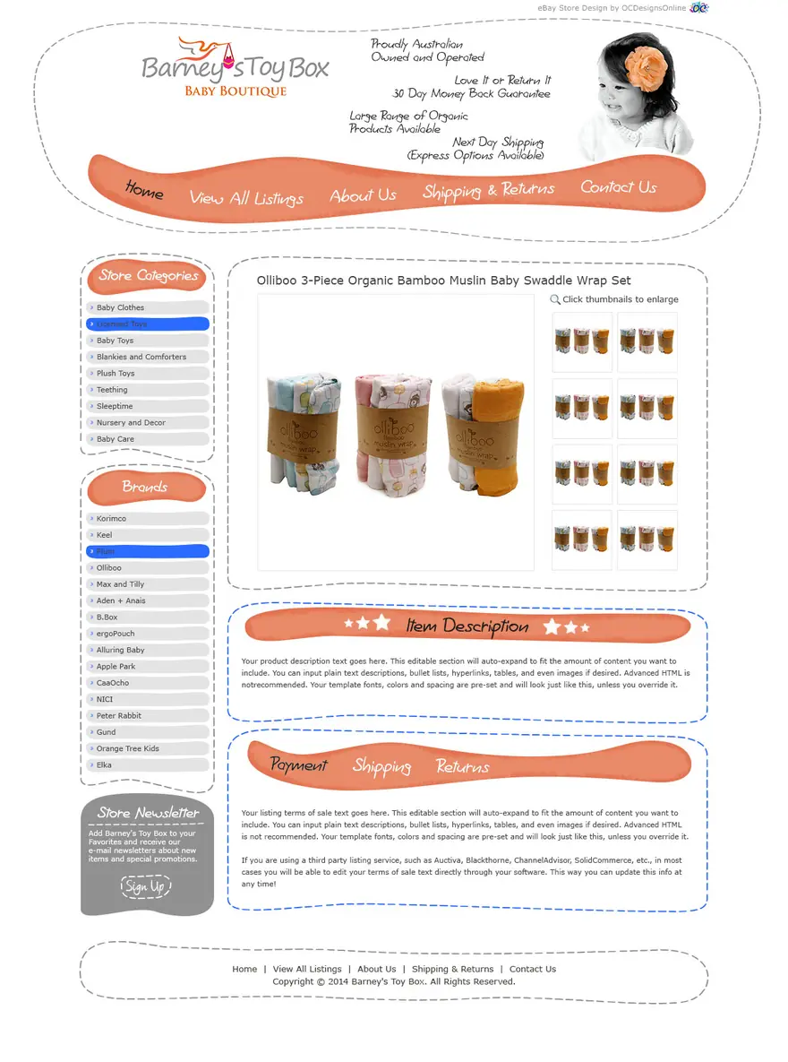 Barney's Toy Box: eBay listing templates by OC Designs Online